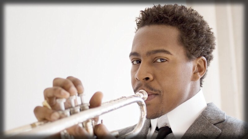 Man Playing Trumpet — White