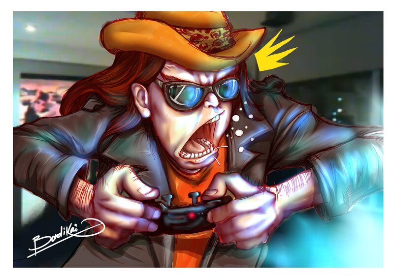 Man Playing Video Game