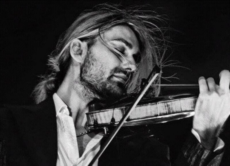 Man Playing Violin — Black, Dramatic, Photograph, Bow