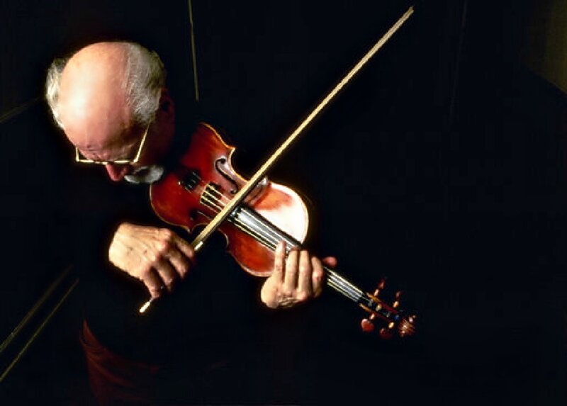 Man Playing Violin — Black, Dramatic, Photograph