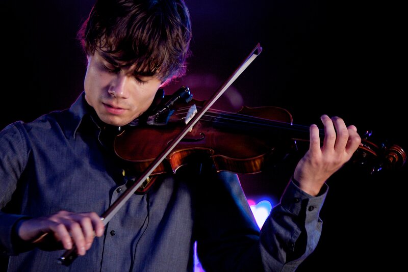 Man Playing Violin — Black, Focused