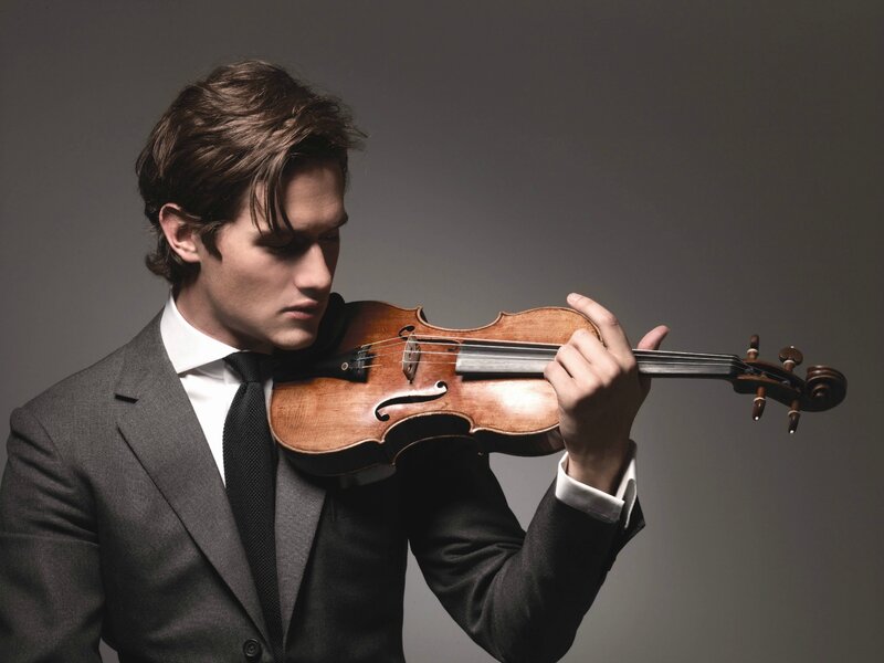 Man Playing Violin — Gray