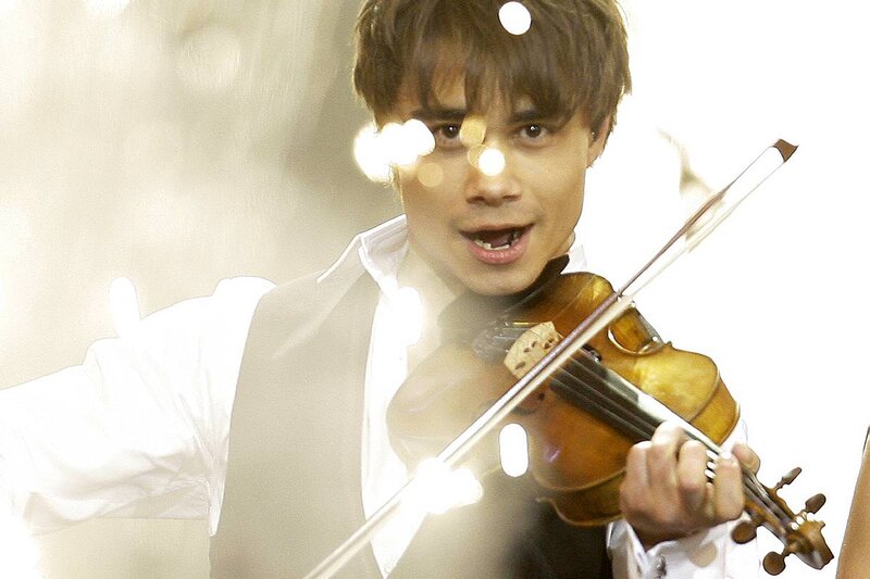 Man Playing Violin — White