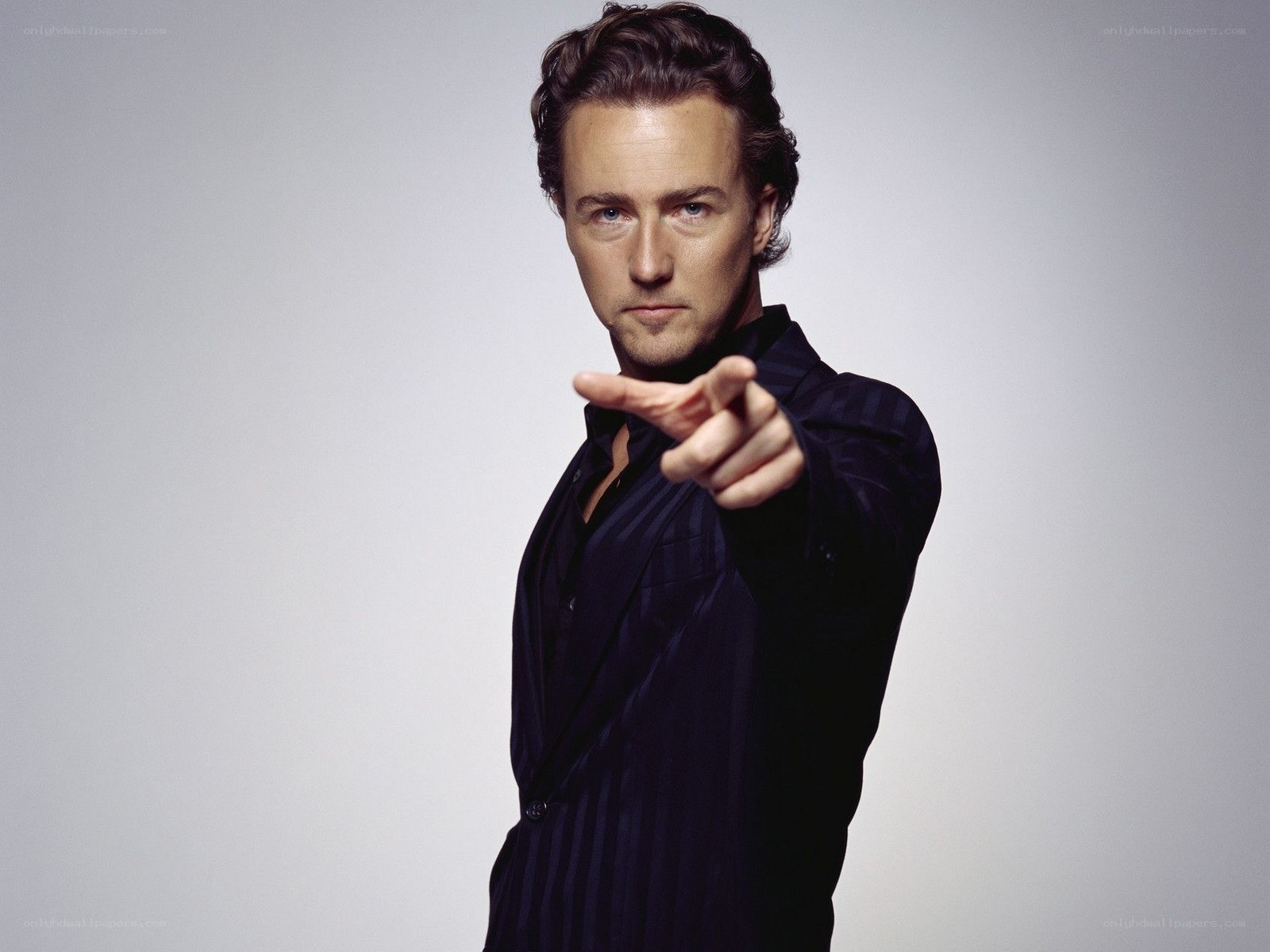 Man pointing at camera
