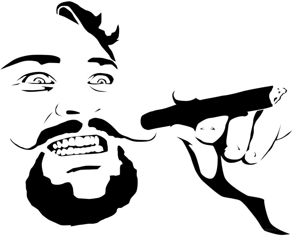 man pointing gun at head