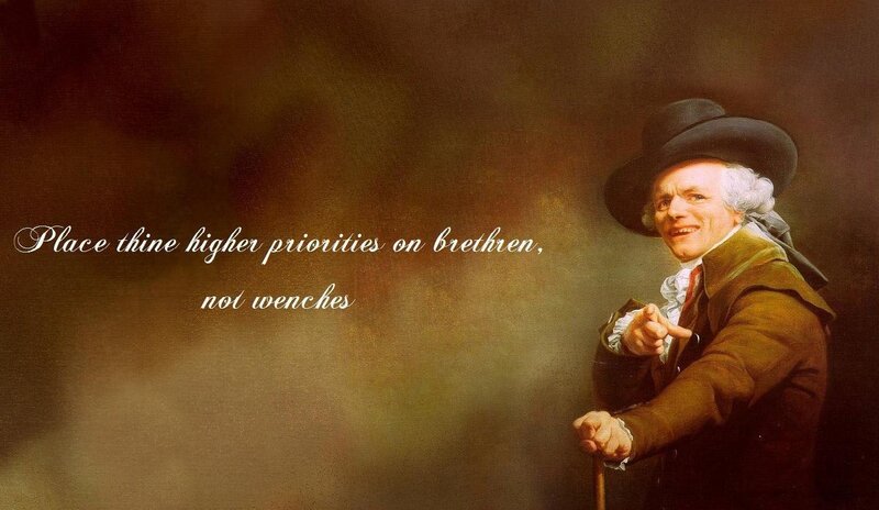 man pointing with quote