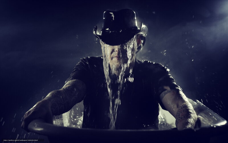 man pouring water on head
