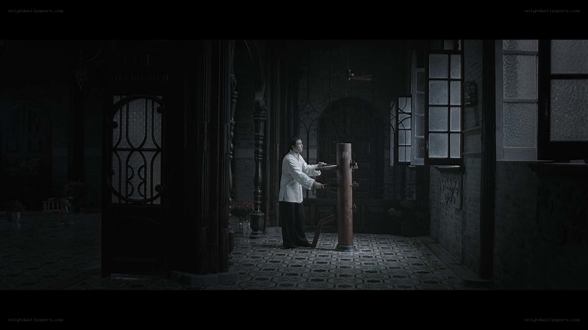 man practicing martial arts
