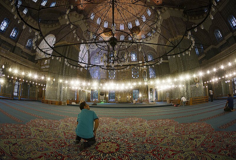 Man Praying in Mosque
