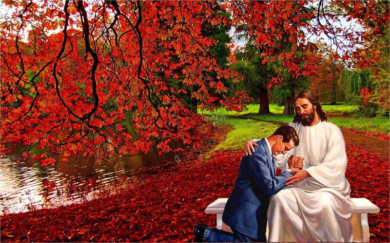 Man Praying with Jesus