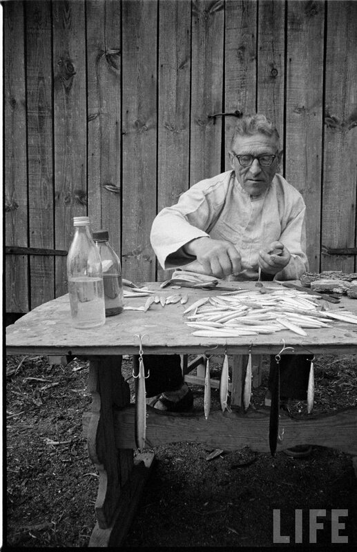 Man Preparing Fish Bait — Black