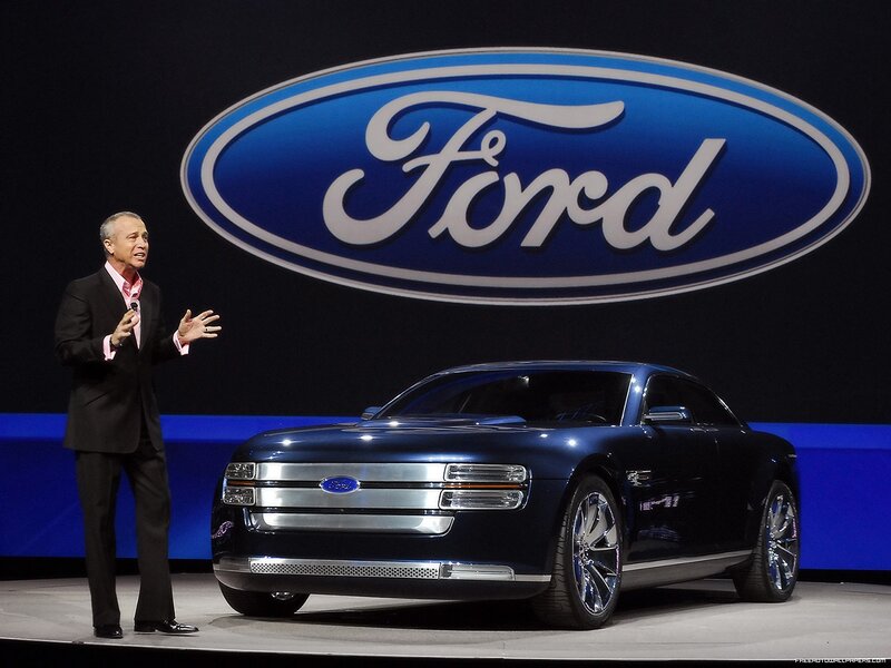 Man Presenting Car — Blue