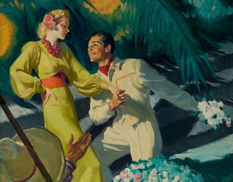 Man Proposing to Woman — Green, Romantic