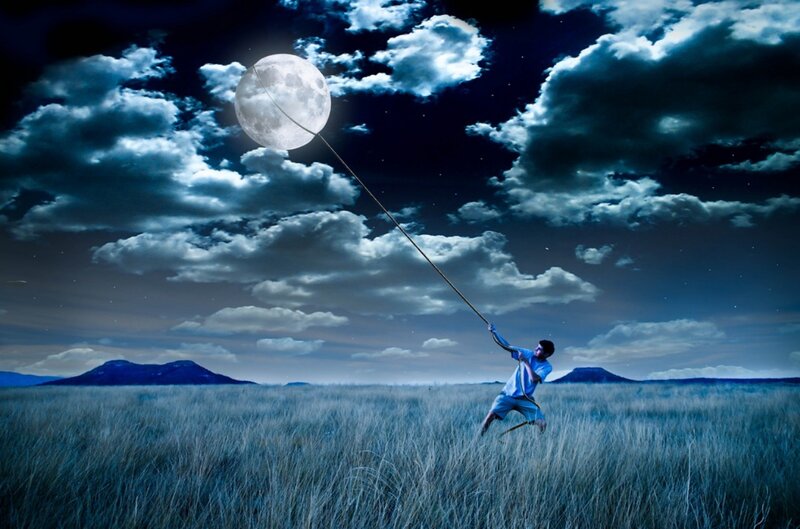 Man Pulling Moon