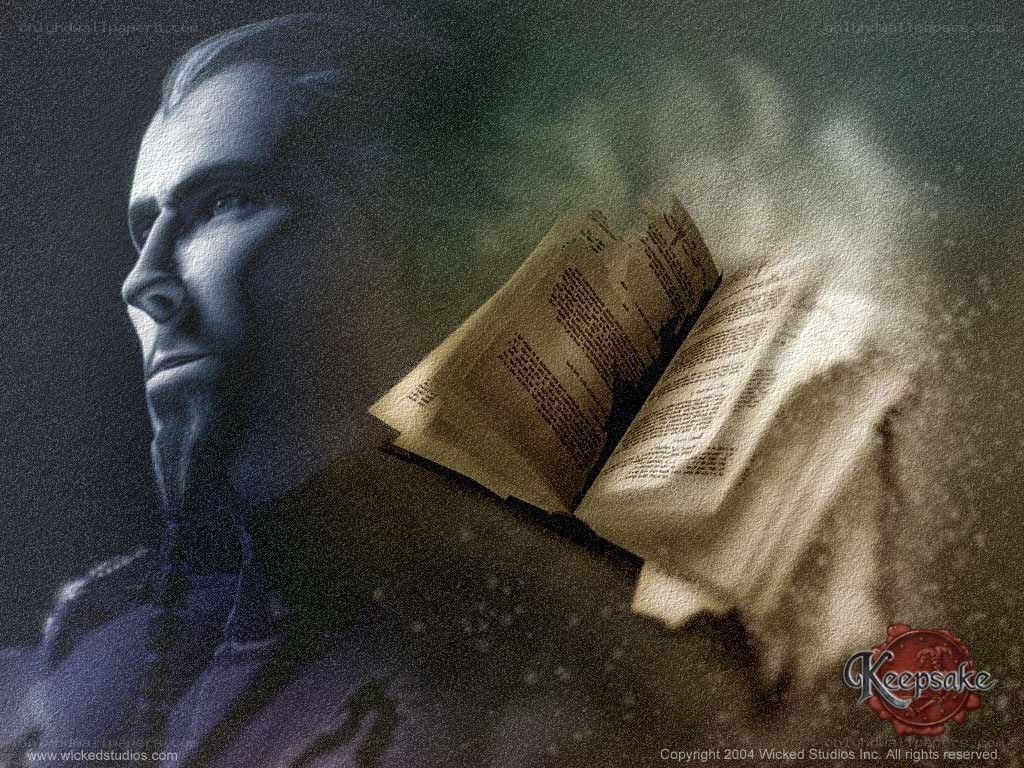 man reading ancient book