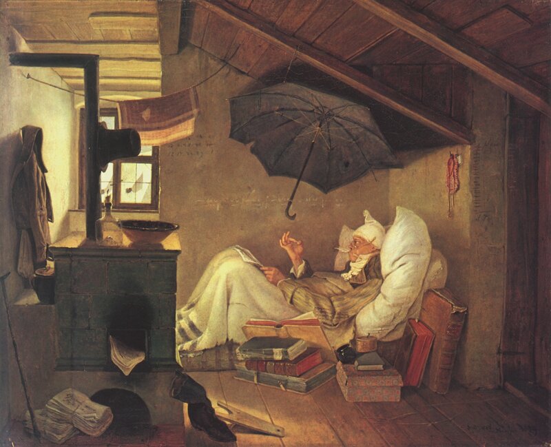 Man Reading in Bed