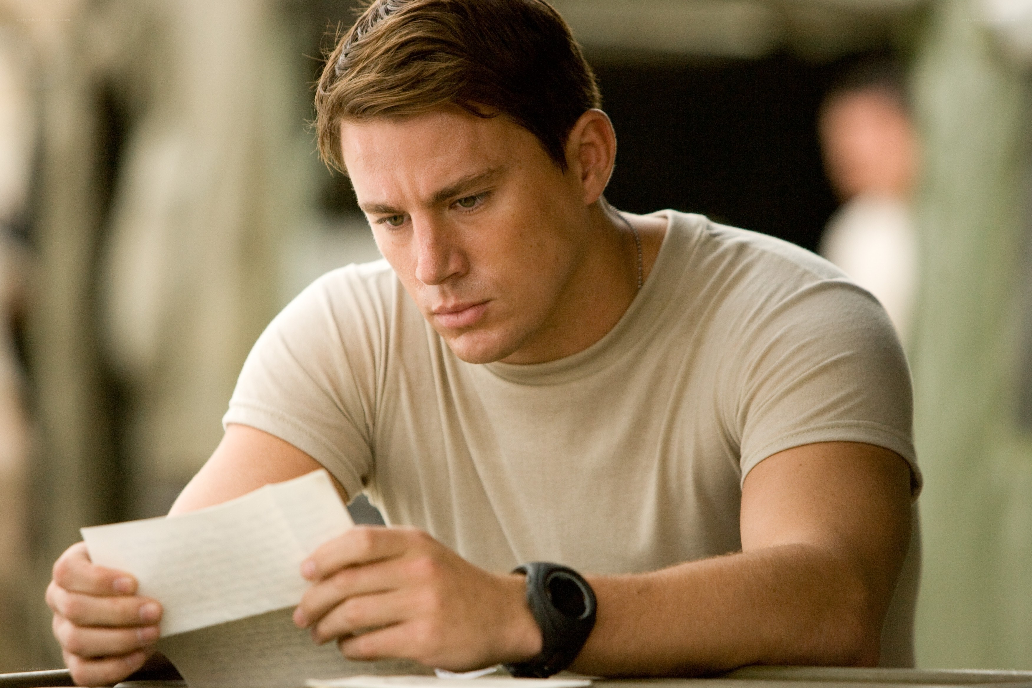 man reading letter