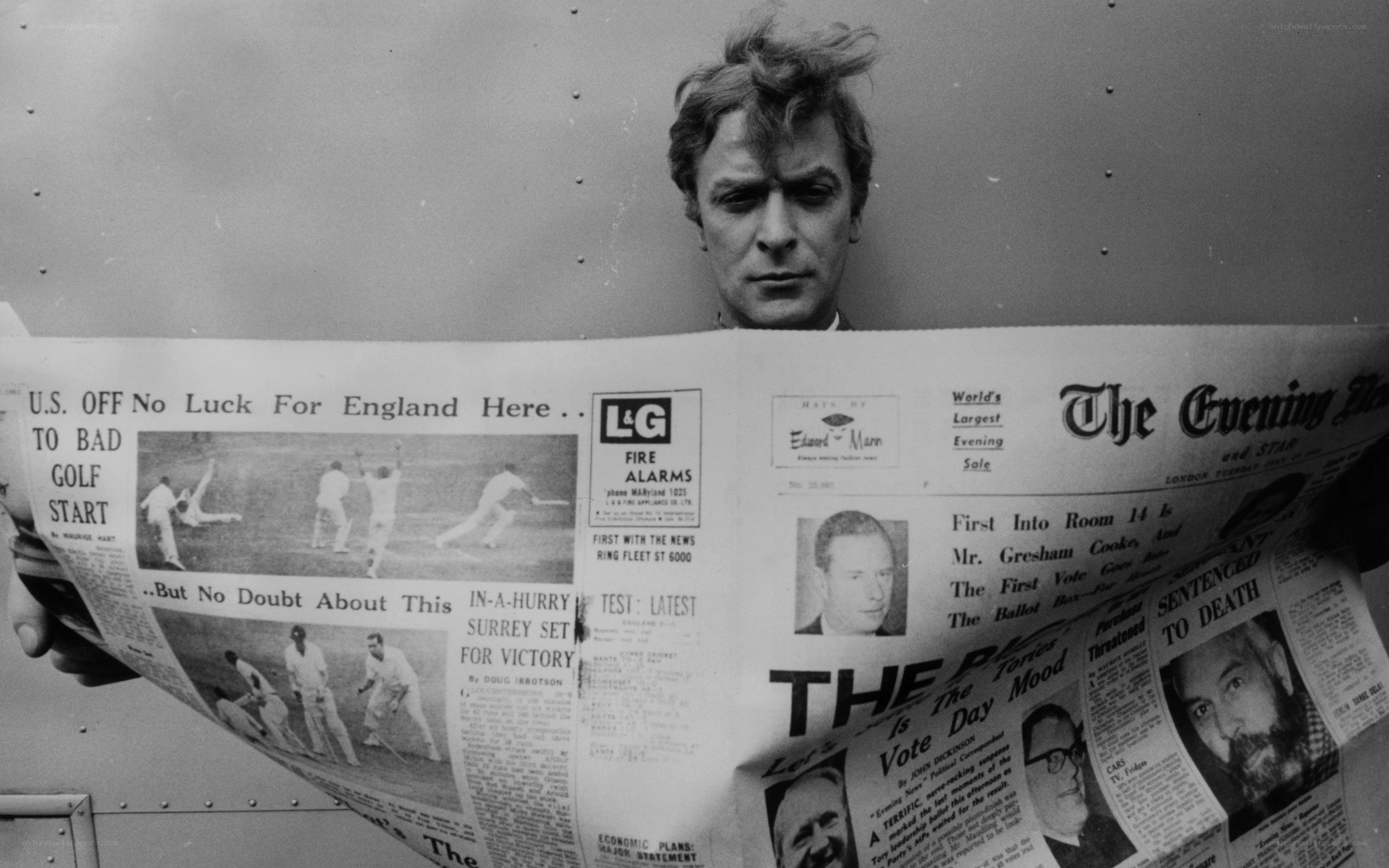 Man reading newspaper