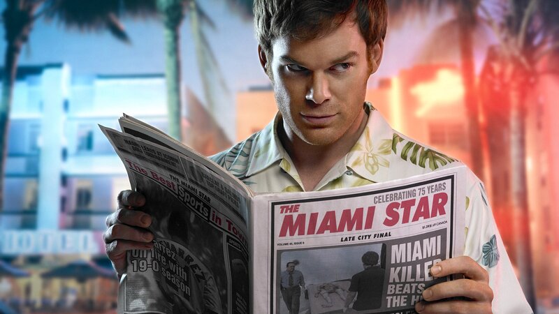 Man Reading Newspaper — Blue, Dramatic, Afternoon