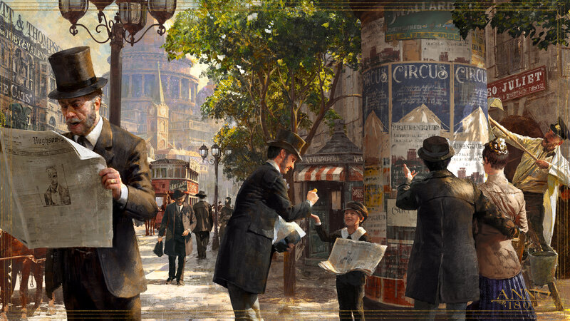 Man Reading Newspaper — Brown, Busy, Afternoon