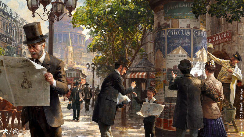 Man Reading Newspaper — Brown, Busy