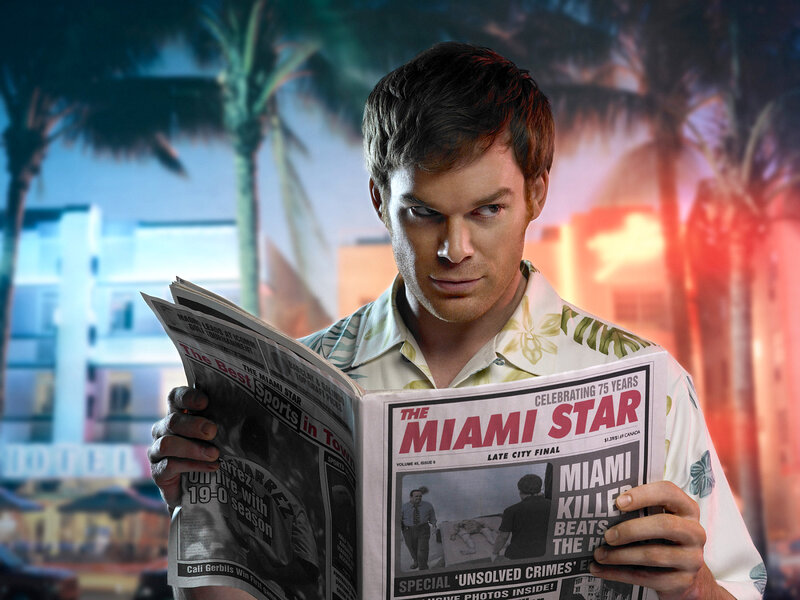 Man Reading Newspaper — White, Dramatic