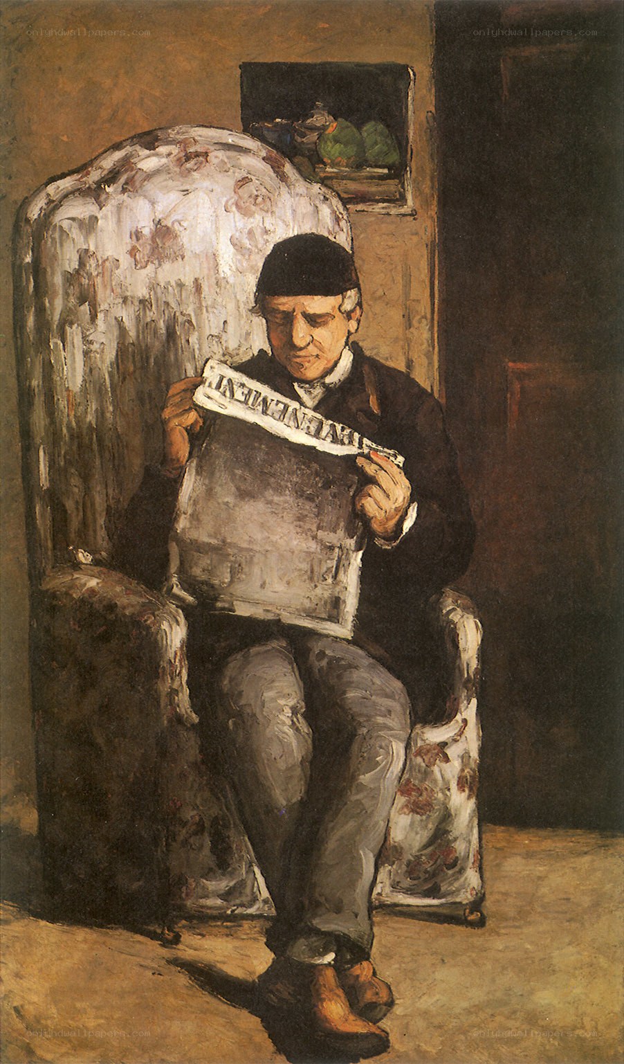 Man Reading Newspaper