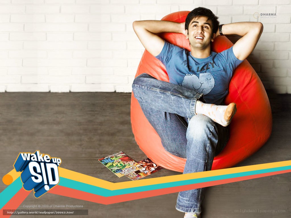 Man relaxing in beanbag chair