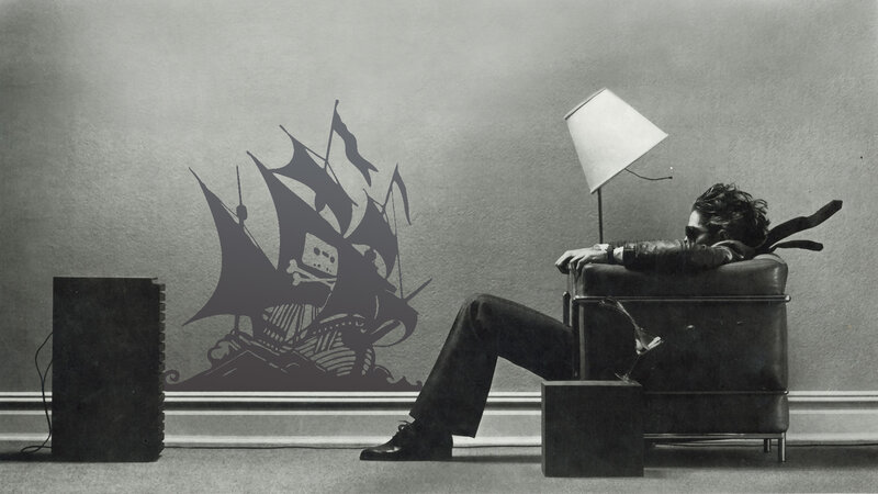 Man resting in armchair with ship shadow