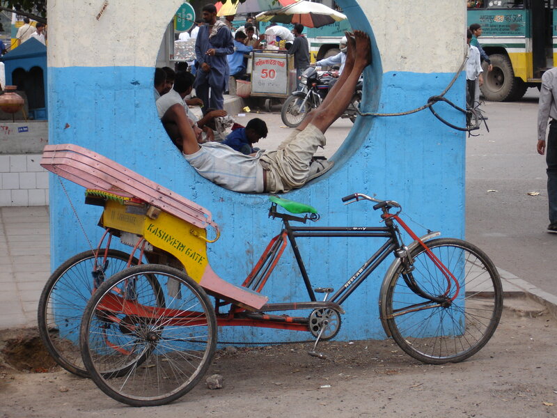 Man Resting in Hole
