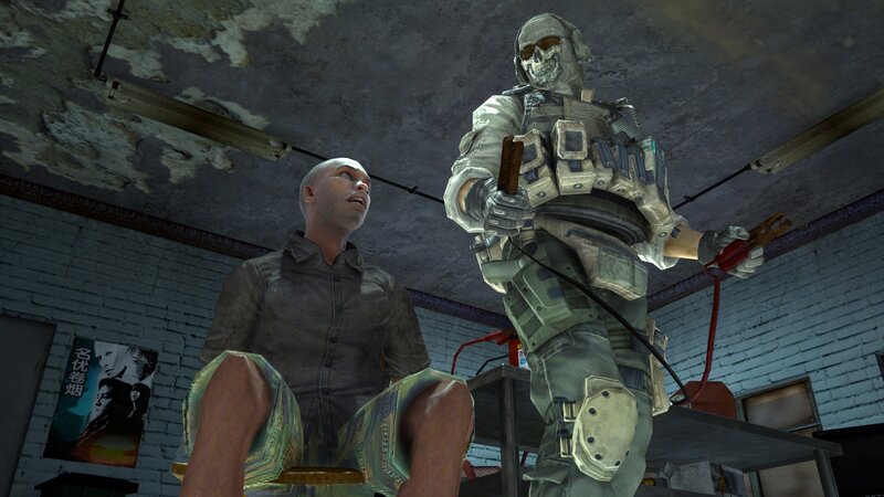 Man Restrained by Soldier