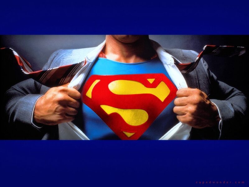 Man Revealing Superman Suit