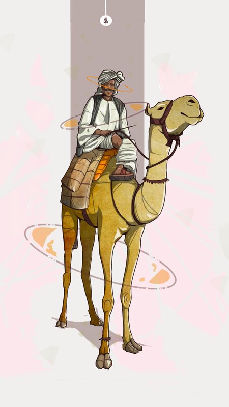 Man Riding a Camel