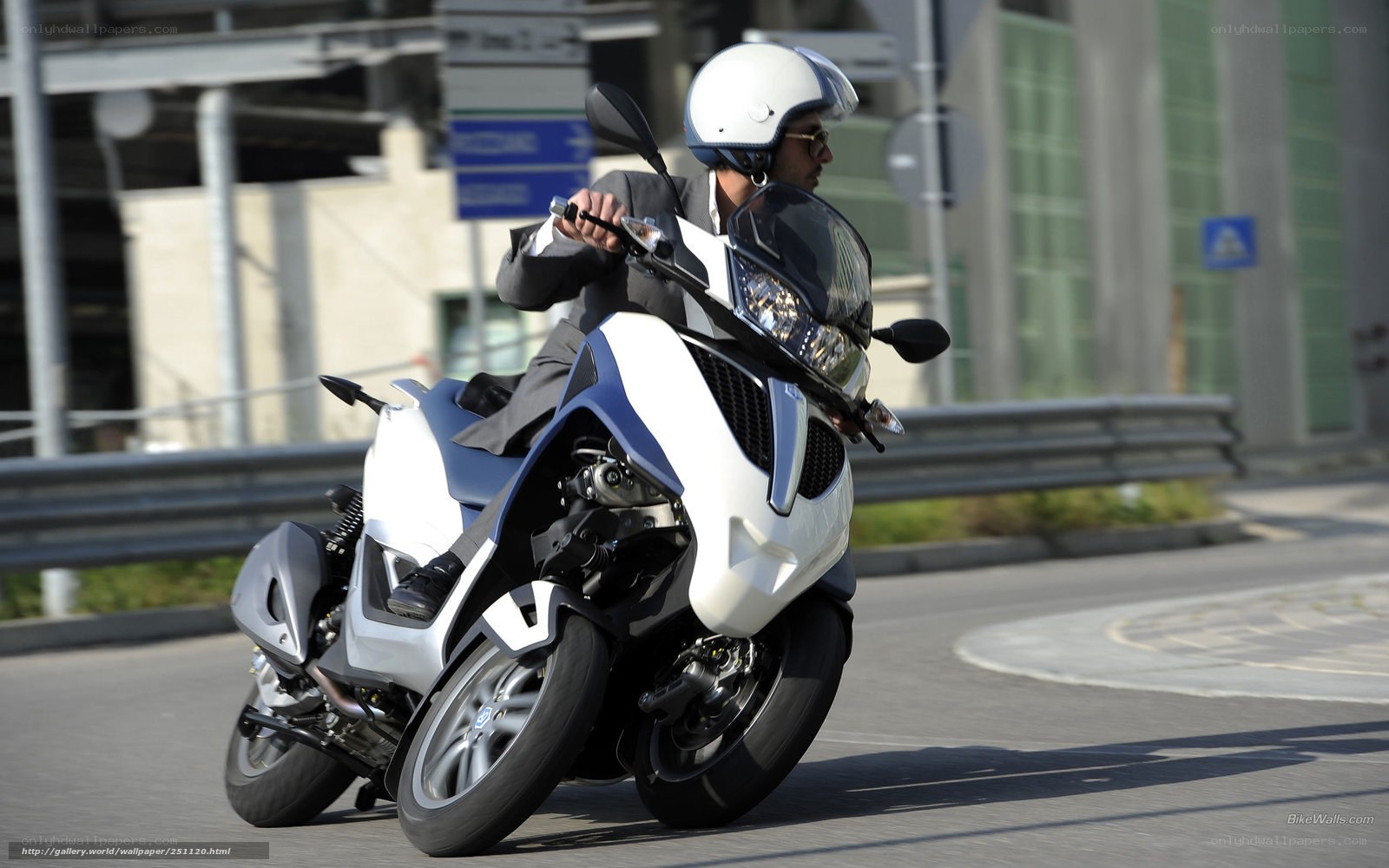 Man riding a motorcycle