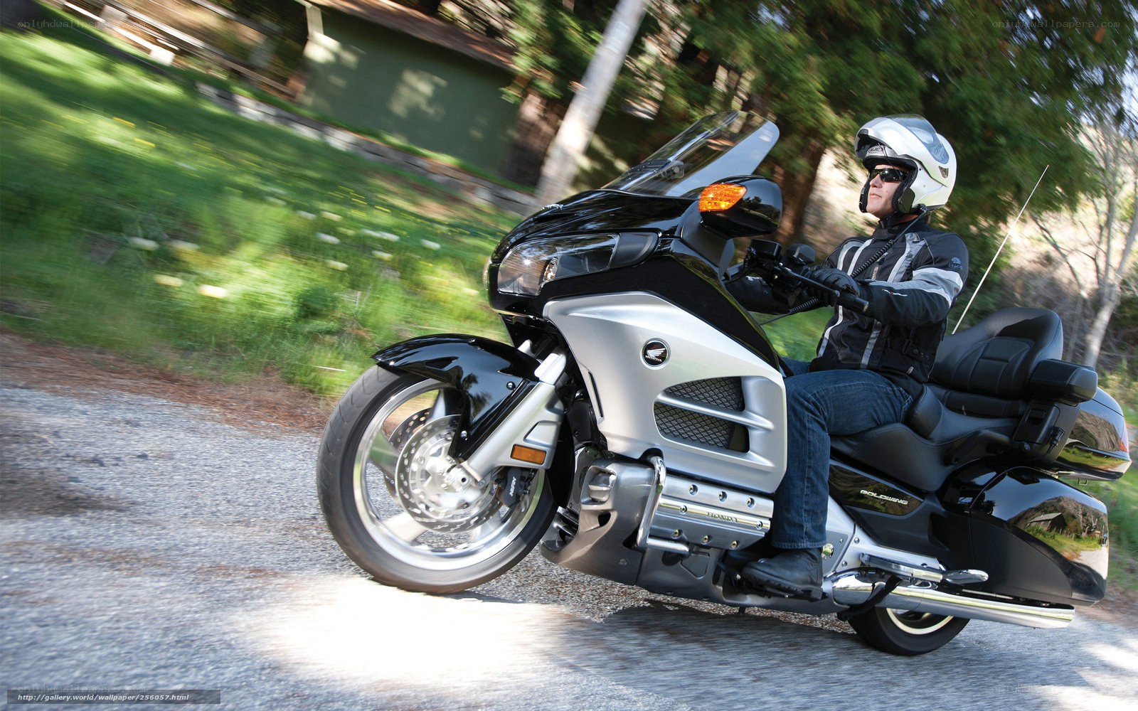 Man riding a touring motorcycle