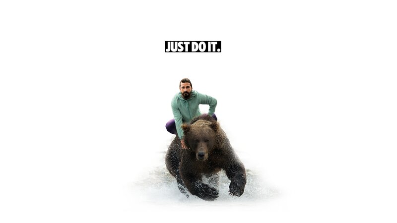 Man Riding Bear