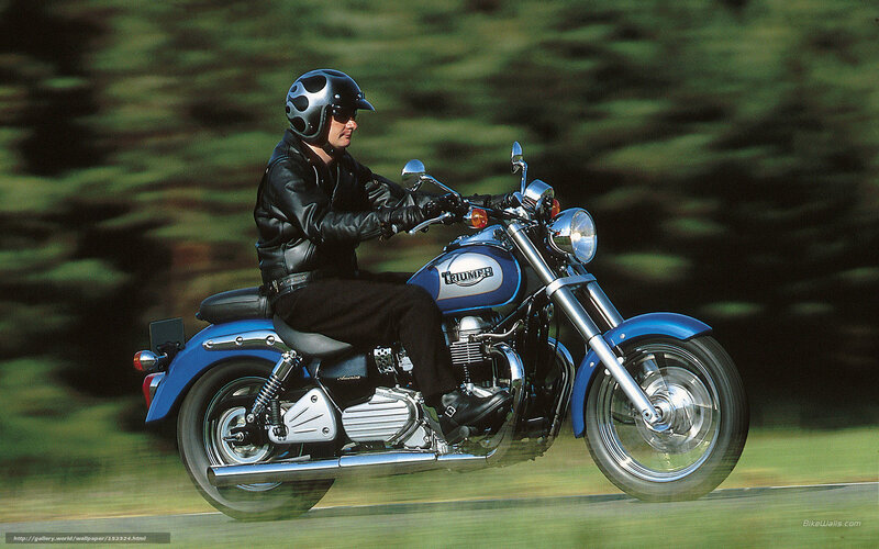 Man Riding Blue Motorcycle — Dynamic