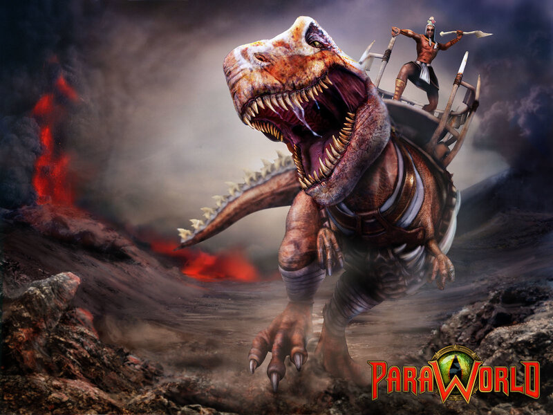 Man Riding Dinosaur