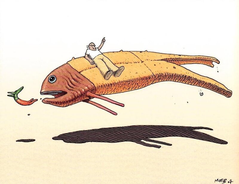 Man Riding Fish