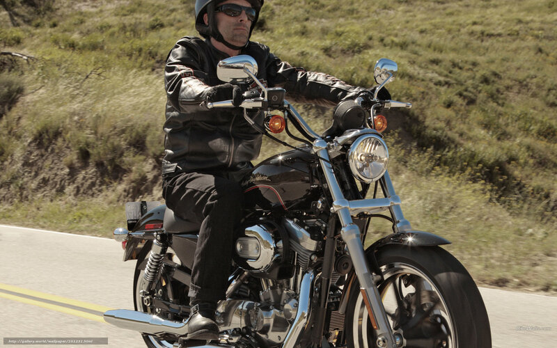 Man Riding Motorcycle — Black, Active, Afternoon