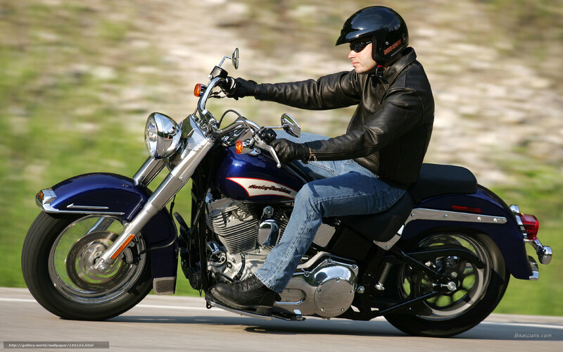Man Riding Motorcycle — Blue, Dynamic