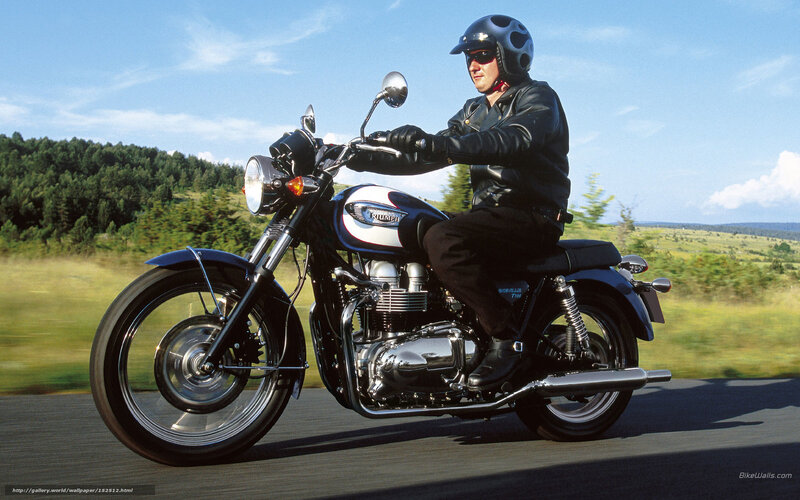 Man Riding Motorcycle — Blue