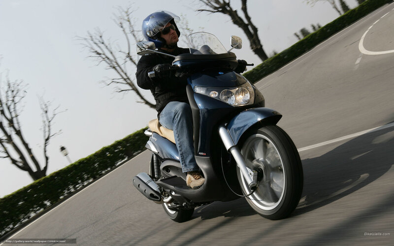 Man Riding Scooter — Blue, Dynamic