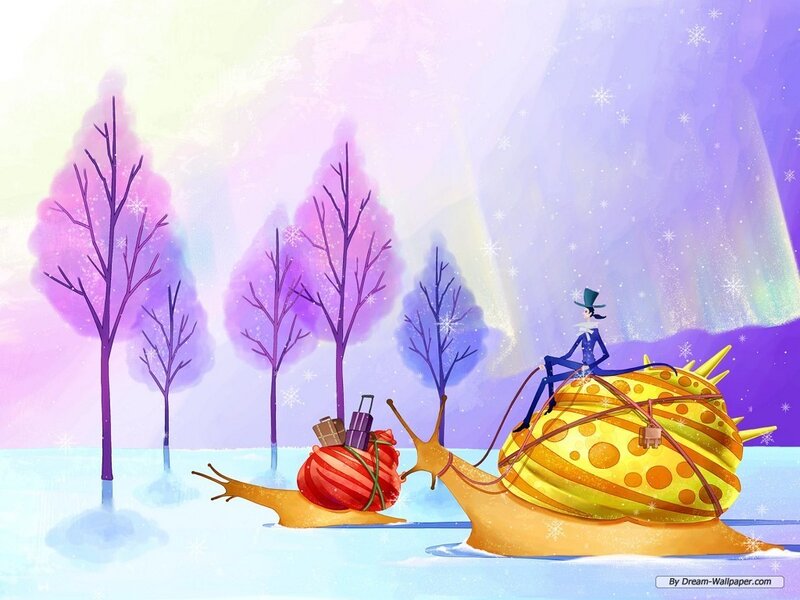 Man Riding Snail
