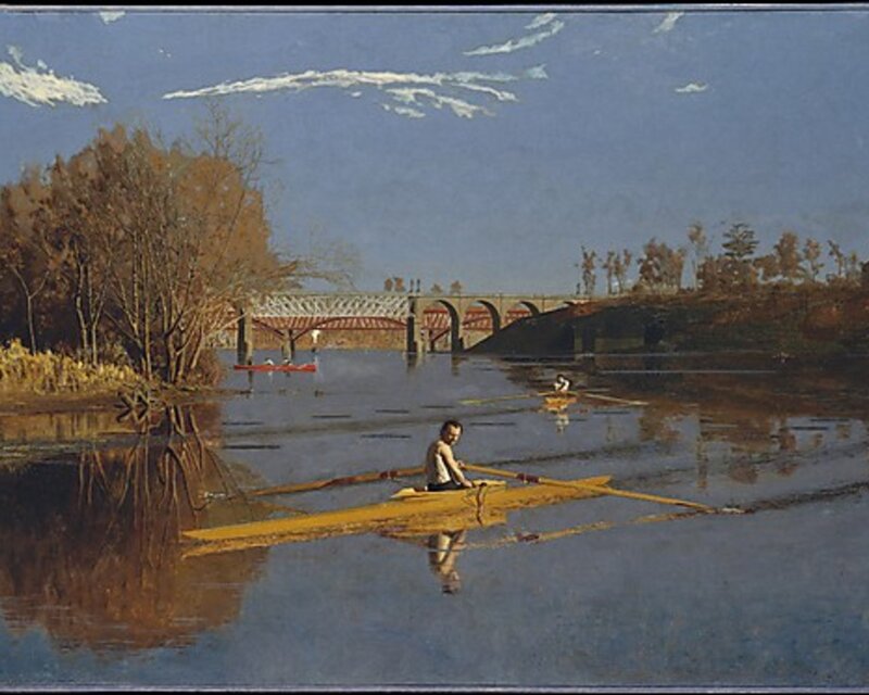 Man Rowing a Boat