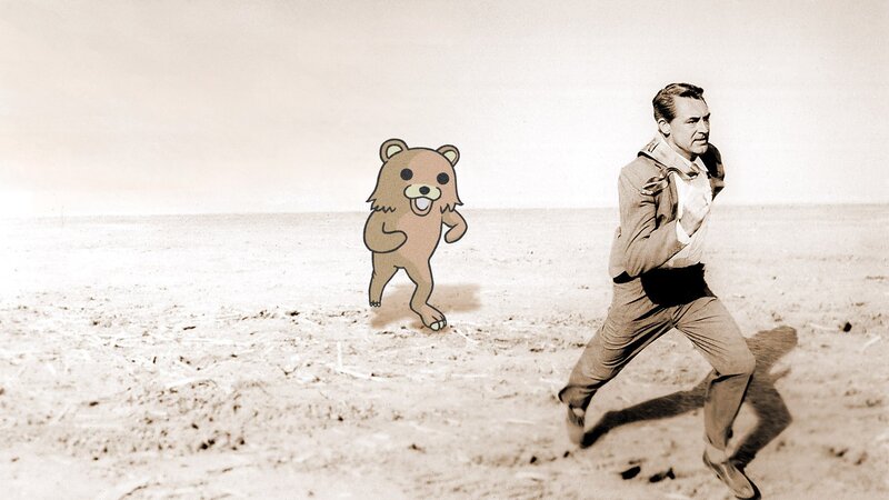 Man Running from Bear — Brown