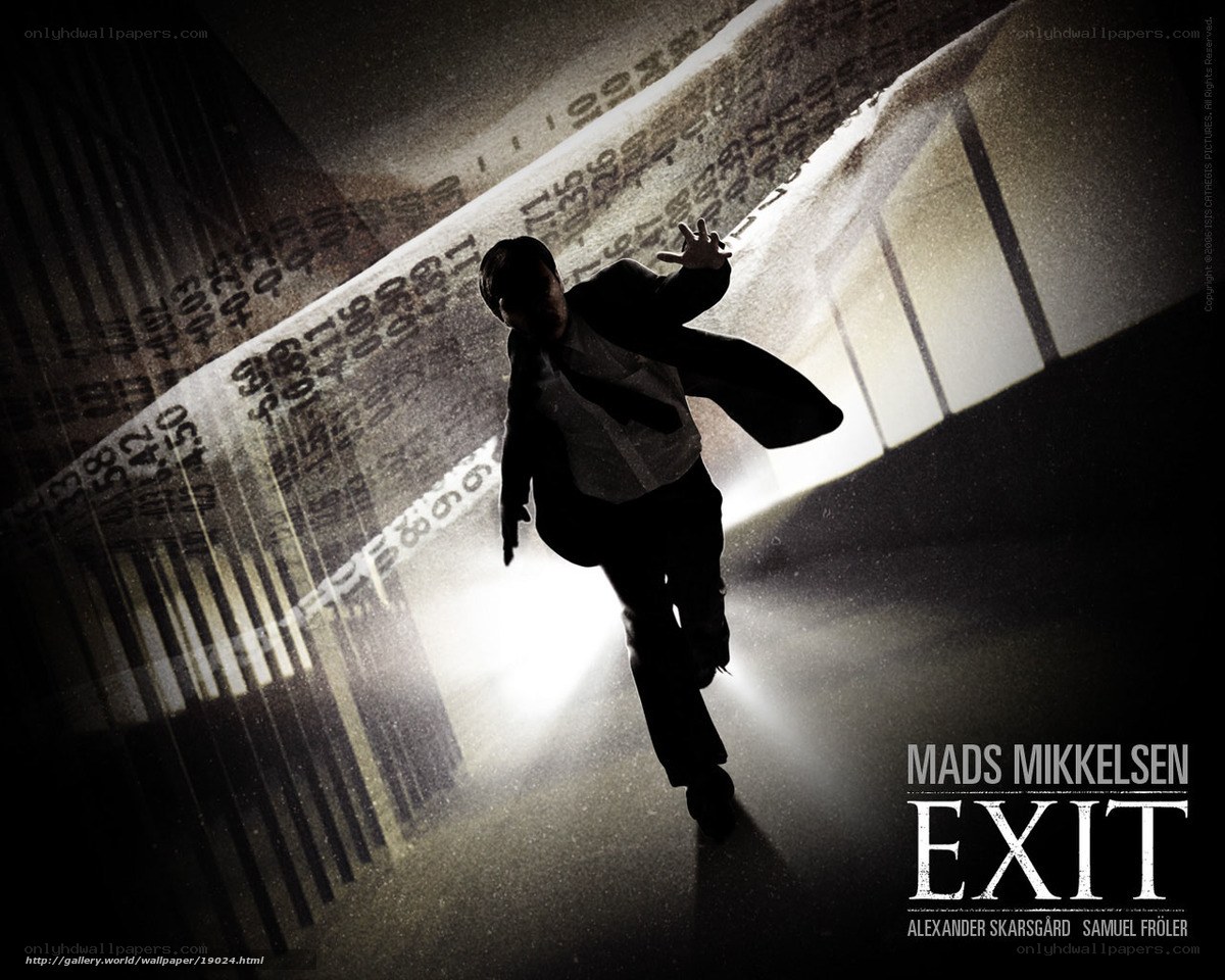 Man running from digital data