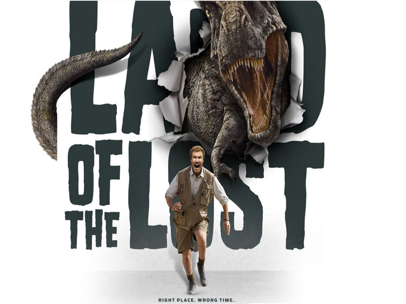 Man Running from Dinosaur