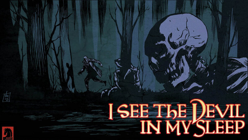 Man Running from Skeletons