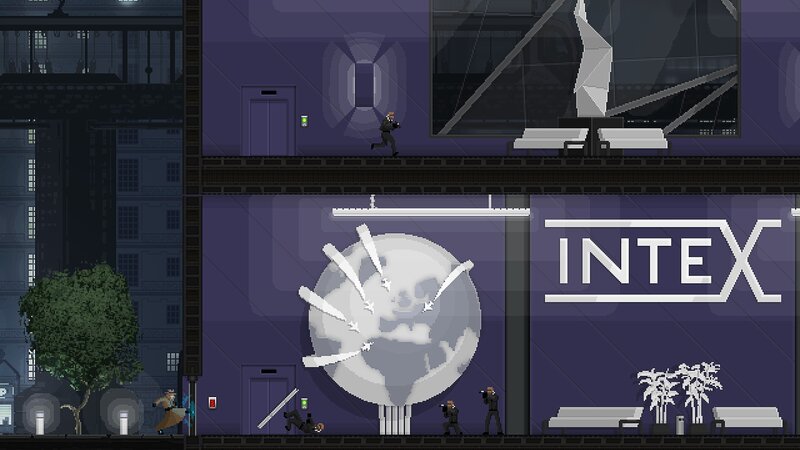 Man Running in City — Purple